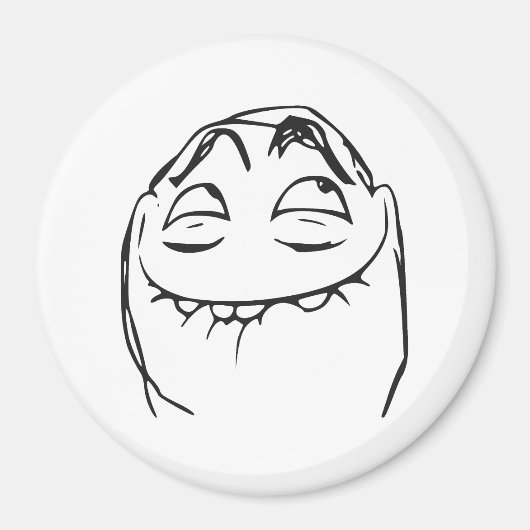 PFFTCH Laughing Rage Face Comic Meme Magneet (Voorkant)