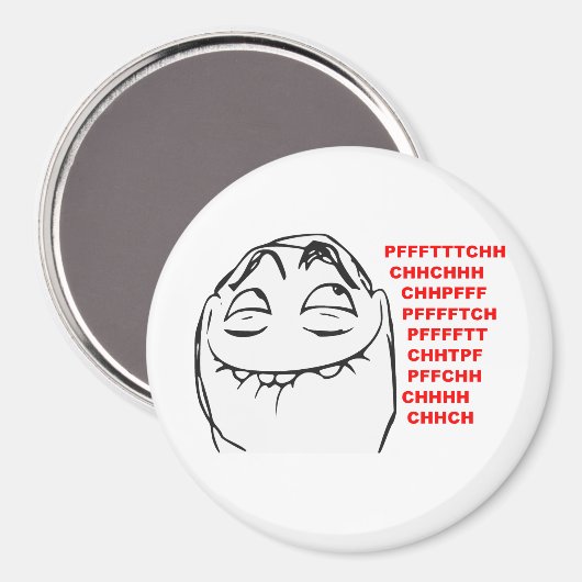 PFFTCH Laughing Rage Face Comic Meme Magneet (Voorkant / Achterkant)
