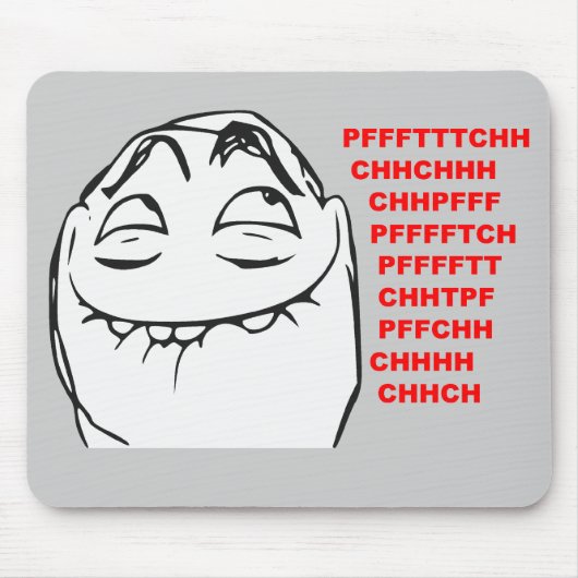 PFFTCH Laughing Rage Face Comic Meme Muismat (Voorkant)