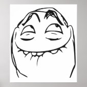 PFFTCH Laughing Rage Face Comic Meme Poster (Voorkant)