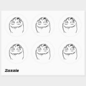PFFTCH Laughing Rage Face Comic Meme Ronde Sticker (Vel)