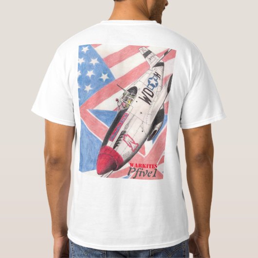 Pfive1 Spitfire P-51 winnaar T-shirt (Achterkant)