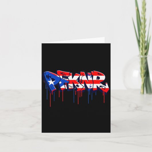 Pfknr Puerto Rico Vlag Graffiti Coquí Erfgoed  Kaart (Voorkant)