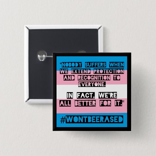 PFLAG OKC #WontBeErased Button (Voorkant /achterkant)