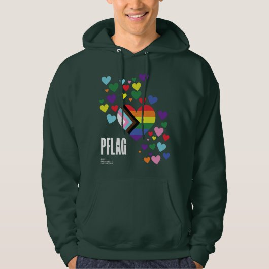 PFLAG Pride Hoodie donkere achtergrond (Voorkant)
