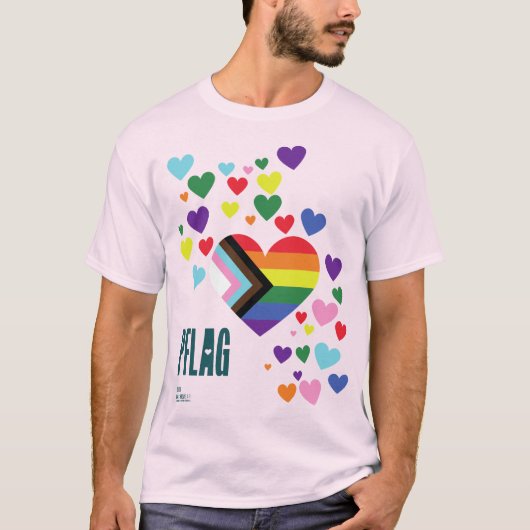 PFLAG Pride Shirt lichtachtergrond (Voorkant)