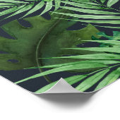 Pflanzen Palmen tropisch Grün Waterverf Poster (Hoek)