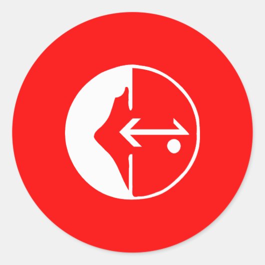 Pflp, Colombia Politieke vlag Ronde Sticker (Voorkant)