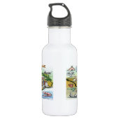 Pflugerville Texas Cartoon Map Waterfles (Achterkant)