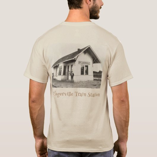 Pflugshirt Pflugerville Texas Treinstation T-shirt (Achterkant)