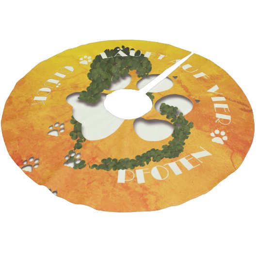 Pfote Glücksklee - Glück läuft auf vier Pfoten Kerstboom Rok (Gekanteld)