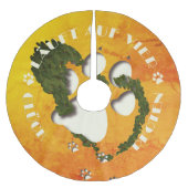 Pfote Glücksklee - Glück läuft auf vier Pfoten Kerstboom Rok (Voorkant)