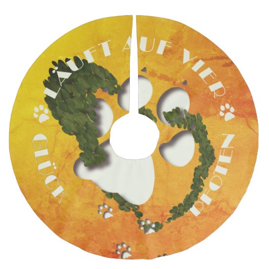 Pfote Glücksklee - Glück läuft auf vier Pfoten Kerstboom Rok (Voorkant)