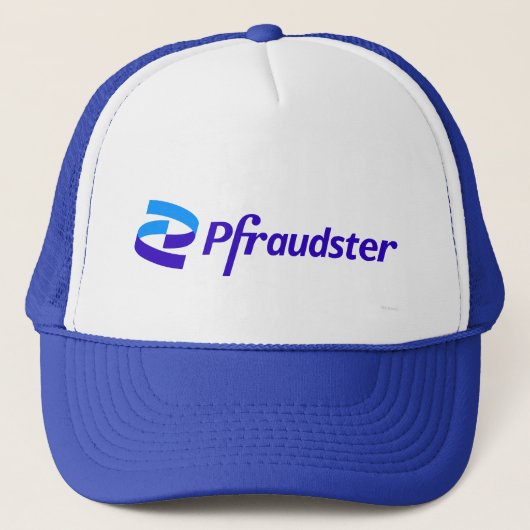 Pfraudster - Pfizer Logo Parodie Trucker Pet (Voorkant)