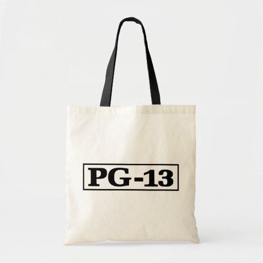 PG-13 is already an abbreviation and widely recogn Tote Bag (Voorkant)