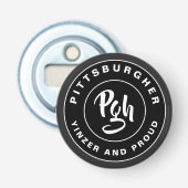 PGH City Custom Handy  flesopener Button Flesopener (Voorkant)