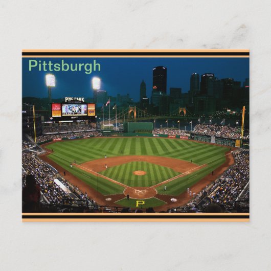 Pgh Post Kaart PNC Park 's nachts (Voorkant)