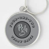 PGH Sports Black Yinzer Four One Two Sleutelhanger (Voorkant)
