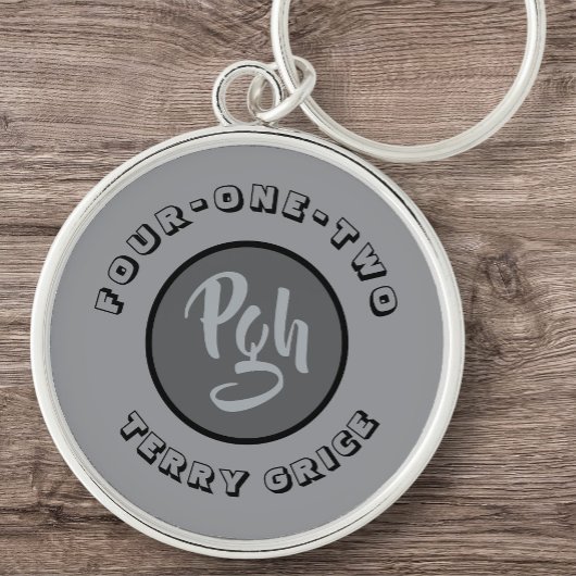 PGH Sports Black Yinzer Four One Two Sleutelhanger
