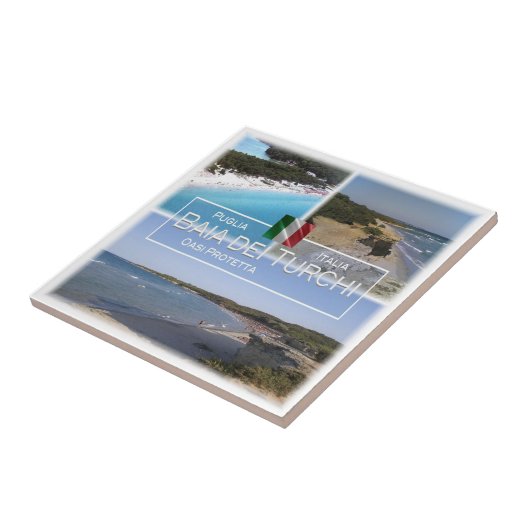 PGL005 BAIA DEI TURCHI, Apulië, Italië Tegeltje (Zijkant)