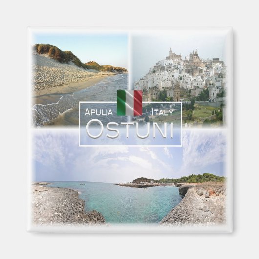 PGL016 OSTUNI, SALENTO, Apulië, Koelkast Magneet (Voorkant)