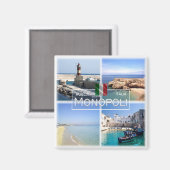 PGL019 MONOPOLI - Apulië - Italië - Fridge Magneet (Voorkant / Achterkant)