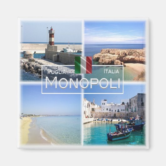 PGL019 MONOPOLI - Apulië - Italië - Fridge Magneet (Voorkant)