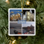 PGL023 BARI, Apulië, Italië, Europa Keramisch Ornament<br><div class="desc">Hier vind je het souvenir van je vakantie. Deze categorie bevat keramische sierbeelden van vele plaatsen in Europa. (PGL023 BARI, Apulië, Italië, Europa, keramische siervoorwerpen). Verbazingwekkende vrienden en familieleden met de unieke souvenirs van uw geweldige reis. Probeer ons. #LeoPepeDesign - - porto van het nachttheater van margherita, basilica san nicola...</div>