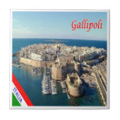 PGL032 GALLIPOLI, SALENTO, OUDE BINNENSTAD, TEGELTJE (Voorkant)