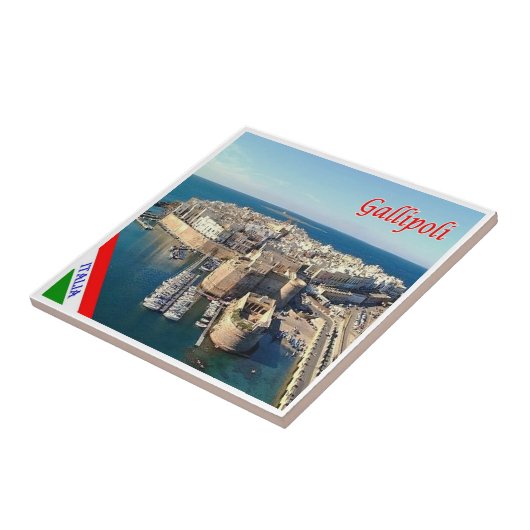 PGL032 GALLIPOLI, SALENTO, OUDE BINNENSTAD, TEGELTJE (Zijkant)