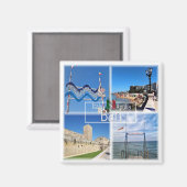 PGL044 BARI, strandruit e pomodoro, koelkast Magneet (Voorkant / Achterkant)