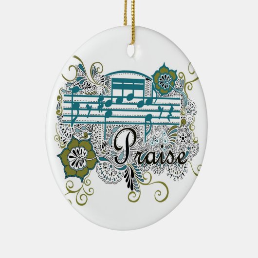 PGroei Henna Design Keramisch Ornament (Rechts)