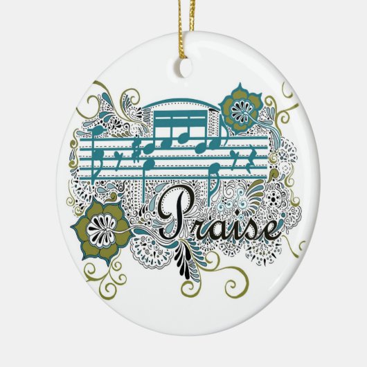 PGroei Henna Design Keramisch Ornament (Links)