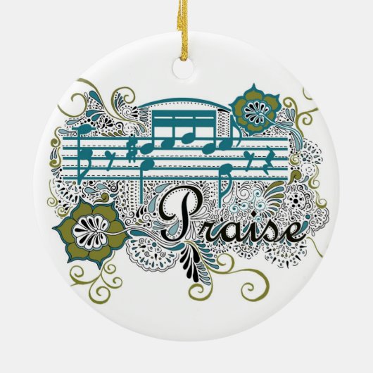 PGroei Henna Design Keramisch Ornament (Achterkant)