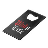 Phở g Life Creditkaart Flessenopener (Achterkant Gekanteld)