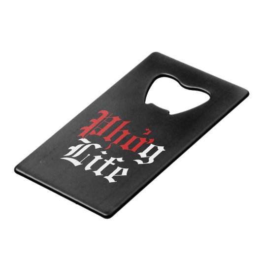Phở g Life Creditkaart Flessenopener (Achterkant Gekanteld)