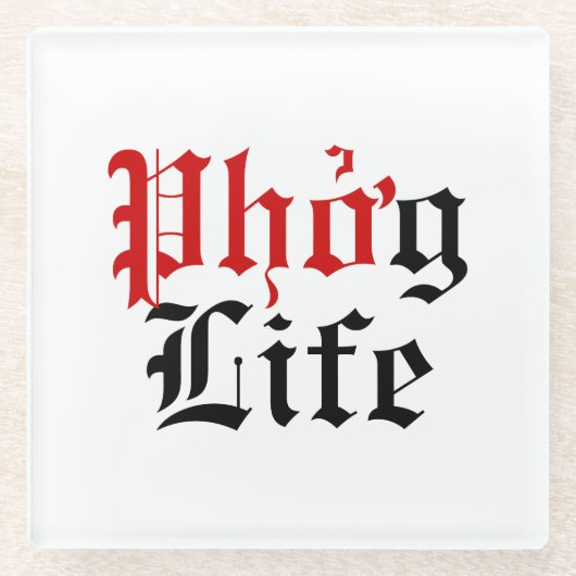 Phở g Life Glazen Onderzetter (Voorkant)