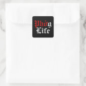 Phở g Life Vierkante Sticker (Tas)