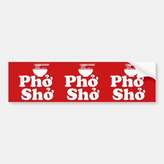 Phở Shở Bumpersticker (Voorkant)