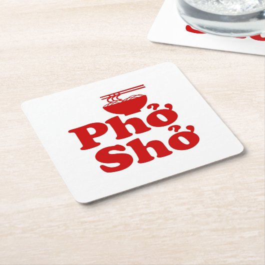 Phở Shở Kartonnen Onderzetters (Schuin)