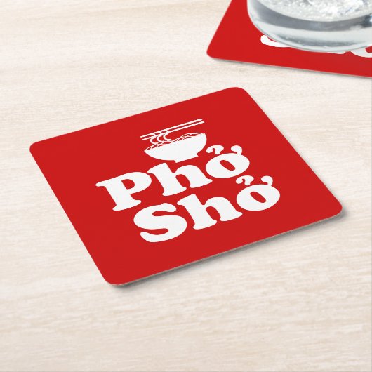 Phở Shở Kartonnen Onderzetters (Schuin)