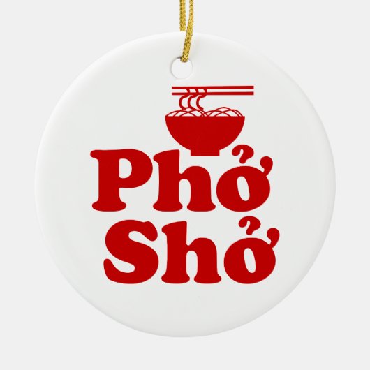 Phở Shở Keramisch Ornament (Voorkant)