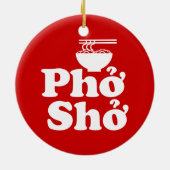 Phở Shở Keramisch Ornament (Achterkant)