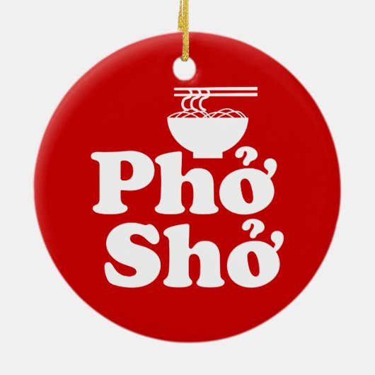 Phở Shở Keramisch Ornament (Achterkant)