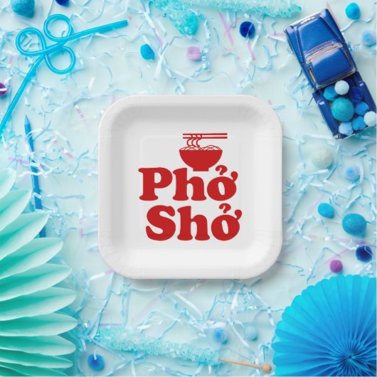 Phở Shở Papieren Bordje (Feest)