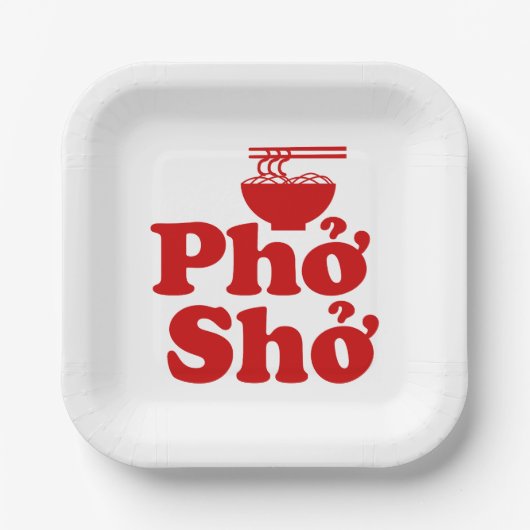 Phở Shở Papieren Bordje (Voorkant)