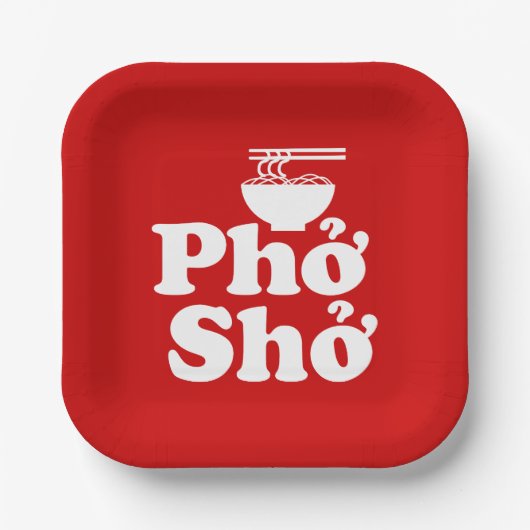 Phở Shở Papieren Bordje (Voorkant)