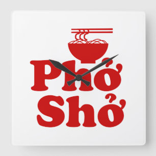 Phở Shở Vierkante Klok
