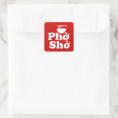 Phở Shở Vierkante Sticker (Tas)