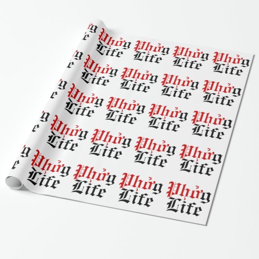 Phởg Leven Cadeaupapier (Uitgerold)